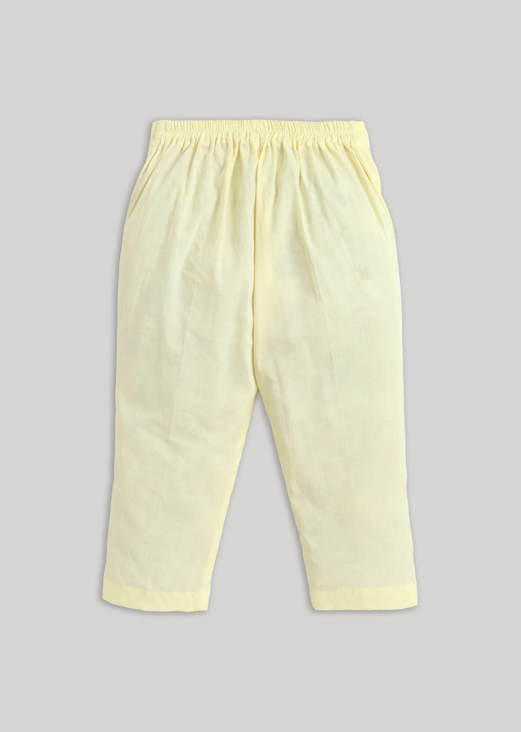 Yellow Kurta Set With Embroidery And Multicolour Accents - Image 8