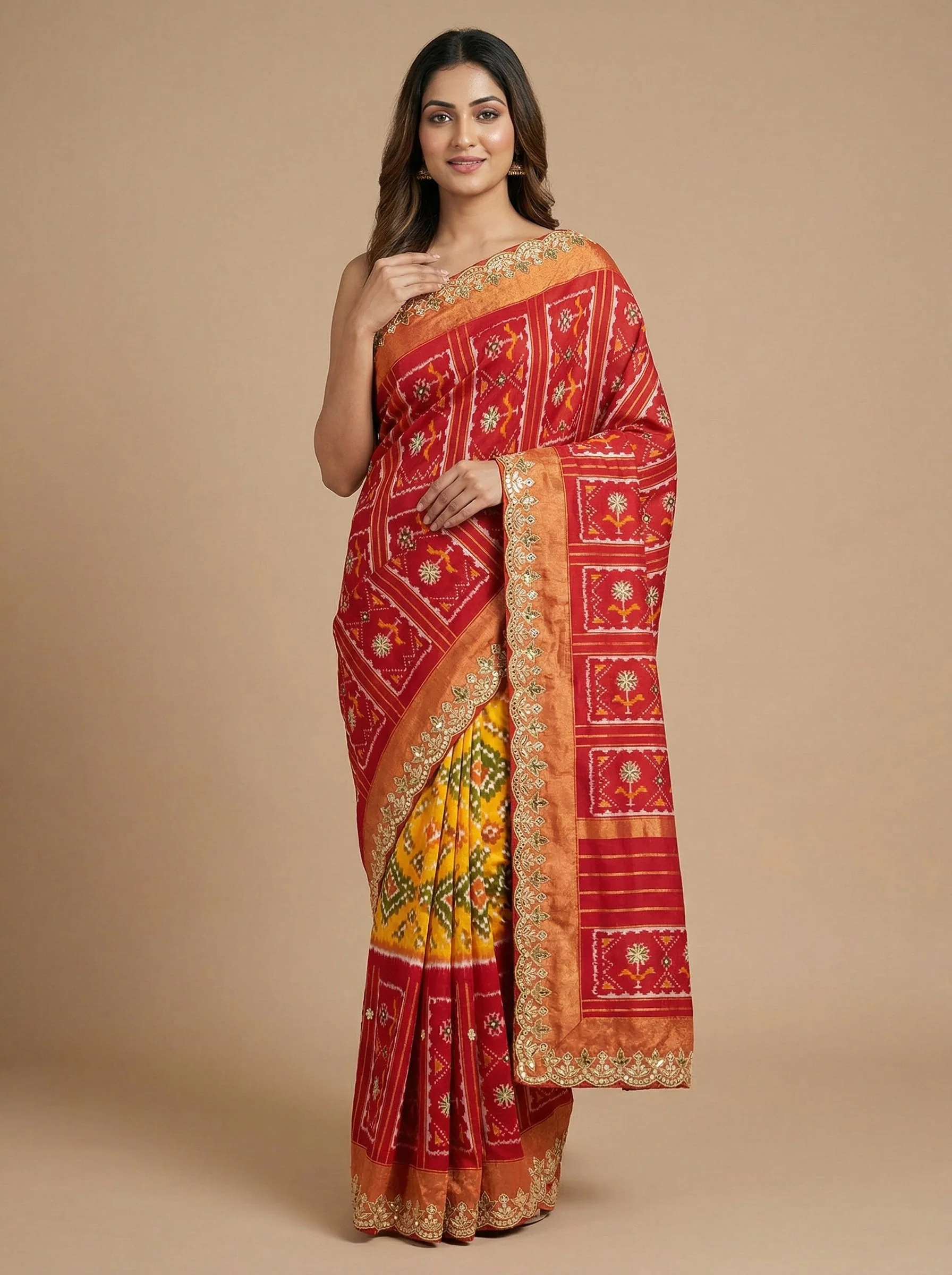 Yellow Luminous Glow Handloom Saree