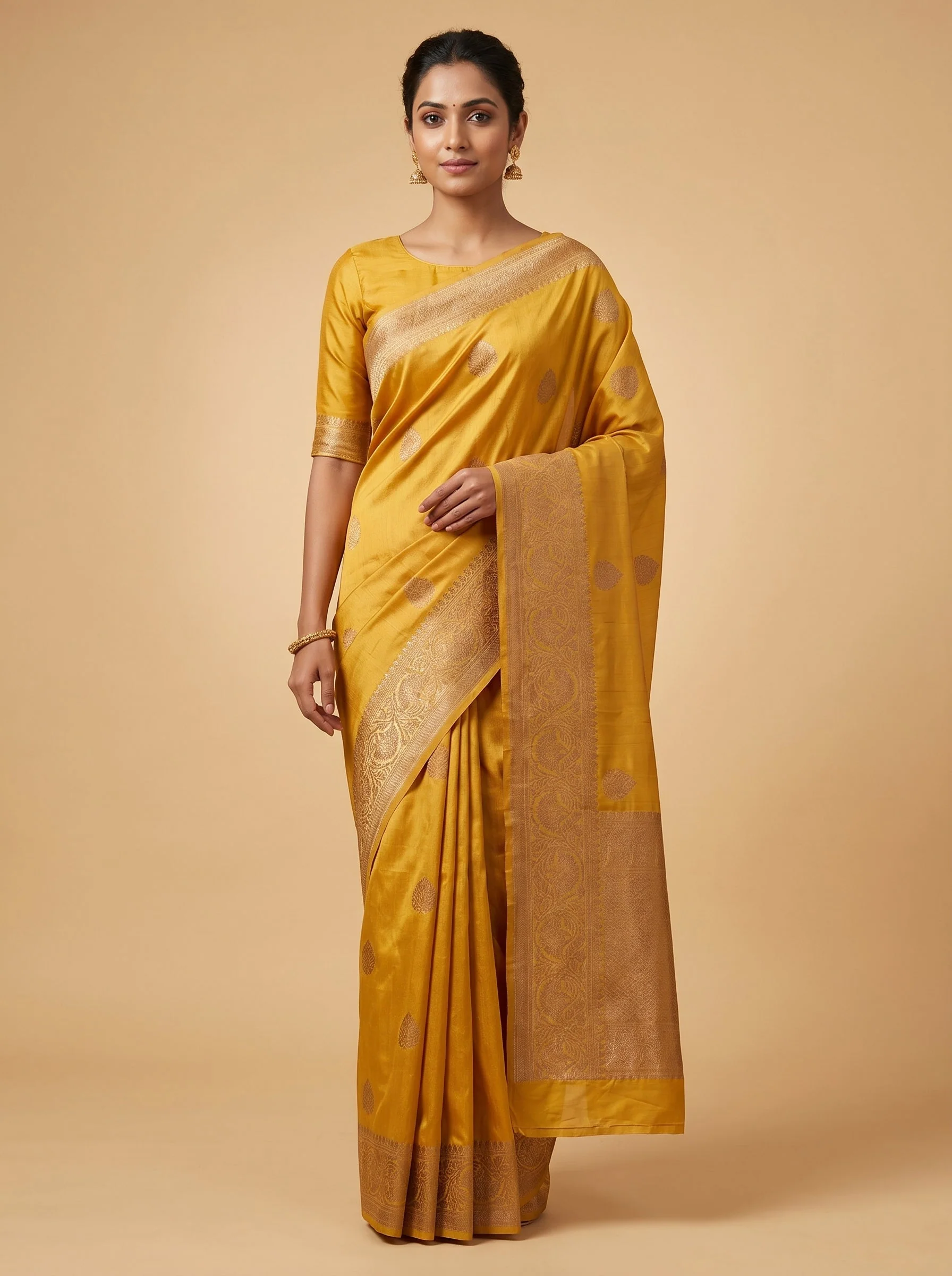 Yellow Radiance Handloom Saree