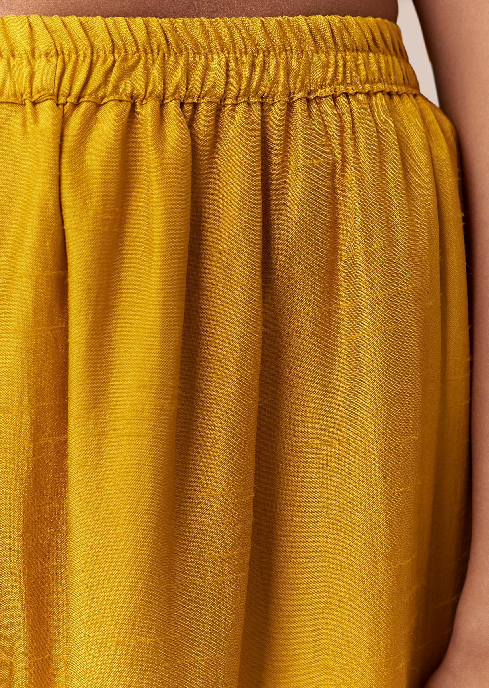 Yellow Silk Cape Co-ord Set - Image 6